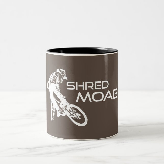 Caneca De Café Em Dois Tons Bicicleta Montanha Shred Moab (Centro)