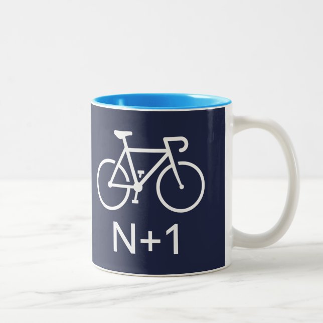 Caneca De Café Em Dois Tons Bicicleta N+1 (Direita)