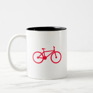 Caneca De Café Em Dois Tons Bicicleta Vermelha Escarlate