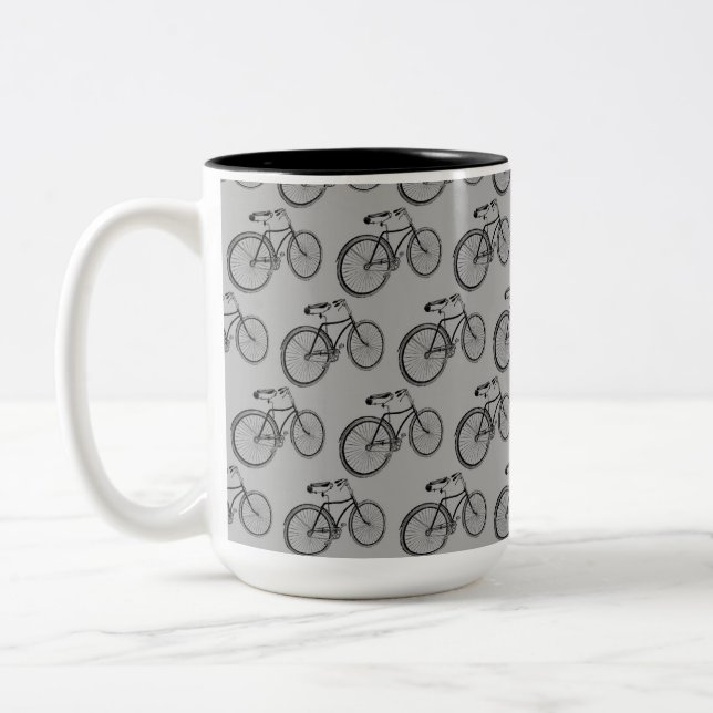Caneca De Café Em Dois Tons Bicicletas (Esquerda)