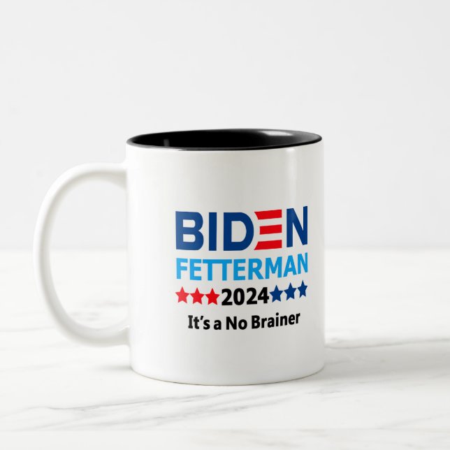 Caneca De Café Em Dois Tons Biden Federman 2024 (Esquerda)
