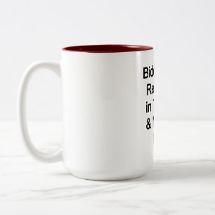 Caneca De Café Em Dois Tons Biden mora livre na cabeça de Trump