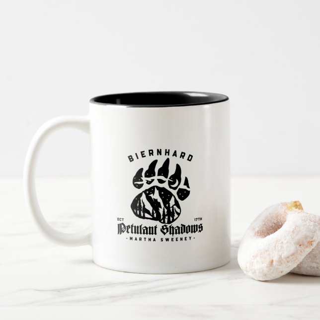 Caneca De Café Em Dois Tons Biernhard Bears Petulant Shadows (Com Donut)