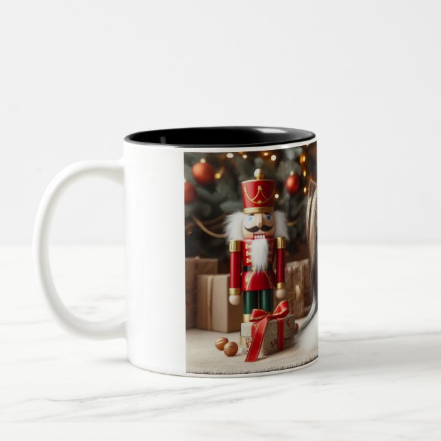 Caneca De Café Em Dois Tons Biewer Terrier Holiday Mug (Esquerda)