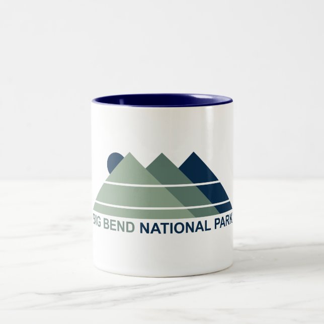 Caneca De Café Em Dois Tons Big Bend National Park Mountain Sun (Centro)