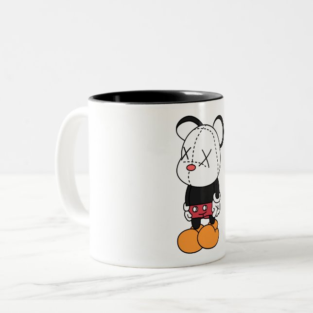 Caneca De Café Em Dois Tons Big black-eared mouse (Frente Esquerda)