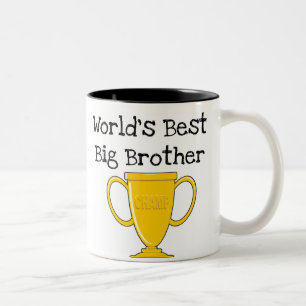 Caneca De Café Em Dois Tons Big brother do mundo do campeão o melhor