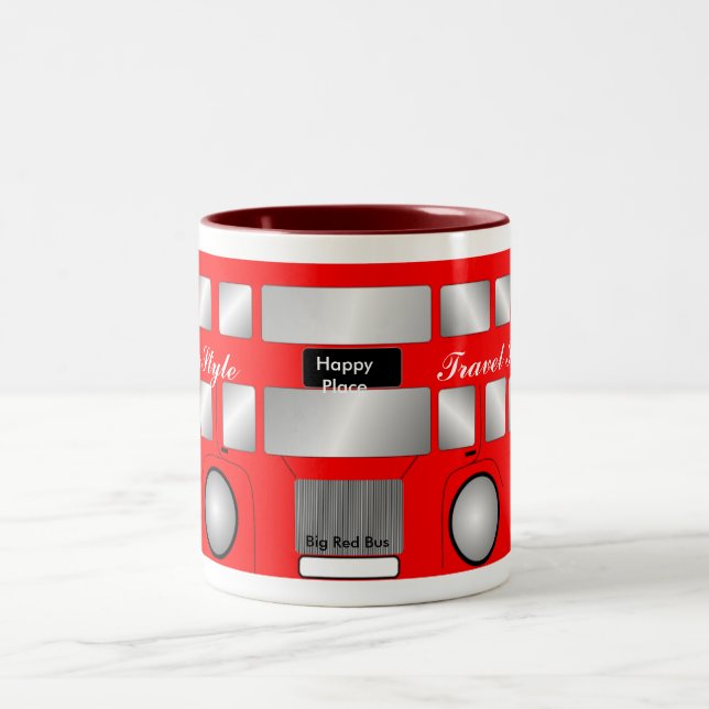 Caneca De Café Em Dois Tons Big Red Bus (Centro)