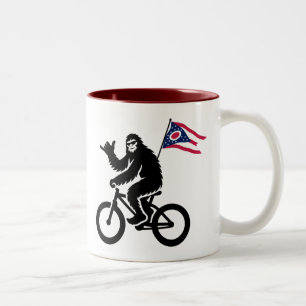 Caneca De Café Em Dois Tons Bigfoot Cycling Ohio Flag
