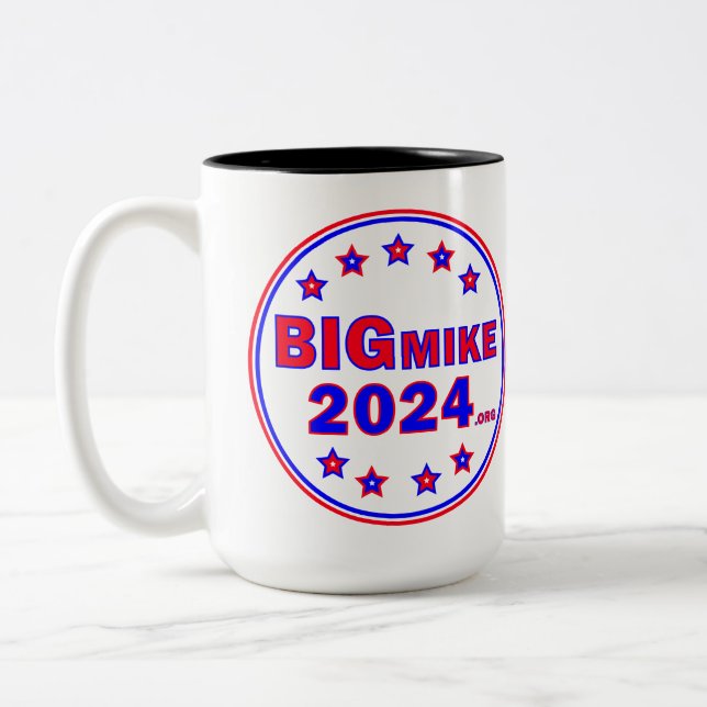 Caneca De Café Em Dois Tons BigMike2024: Mug Grande (Esquerda)
