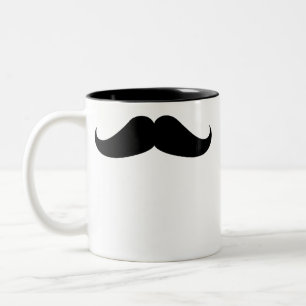 Caneca De Café Em Dois Tons Bigode do guiador