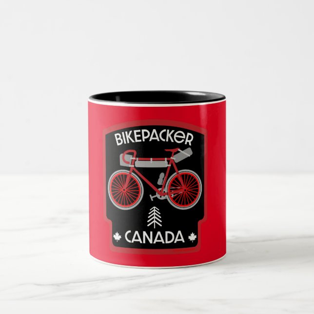Caneca De Café Em Dois Tons Bikepacking Canada (Centro)