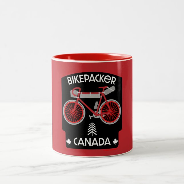 Caneca De Café Em Dois Tons Bikepacking Canada (Centro)