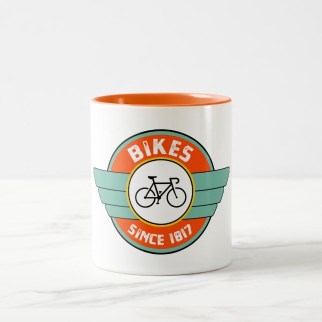 Caneca De Café Em Dois Tons Bikes, Desde 1817 (Centro)