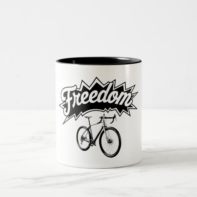 Caneca De Café Em Dois Tons Bikes são liberdade (Centro)