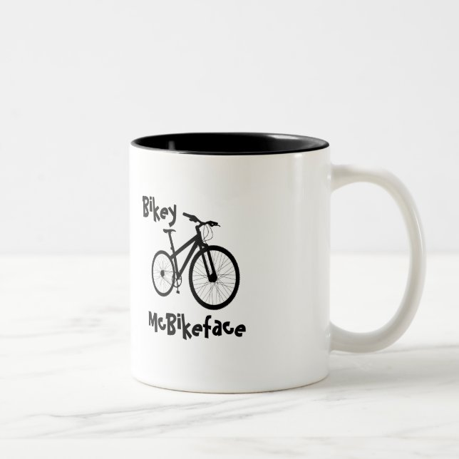 Caneca De Café Em Dois Tons Bikey McBikeface (Direita)
