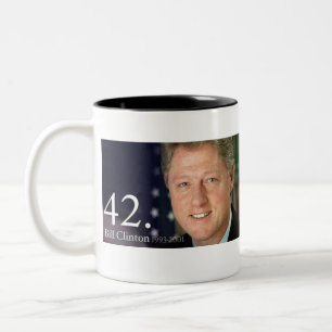 Caneca De Café Em Dois Tons Bill Clinton