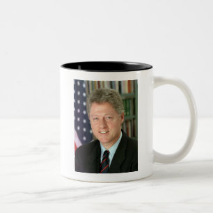 Caneca De Café Em Dois Tons Bill Clinton
