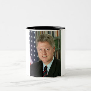 Caneca De Café Em Dois Tons Bill Clinton