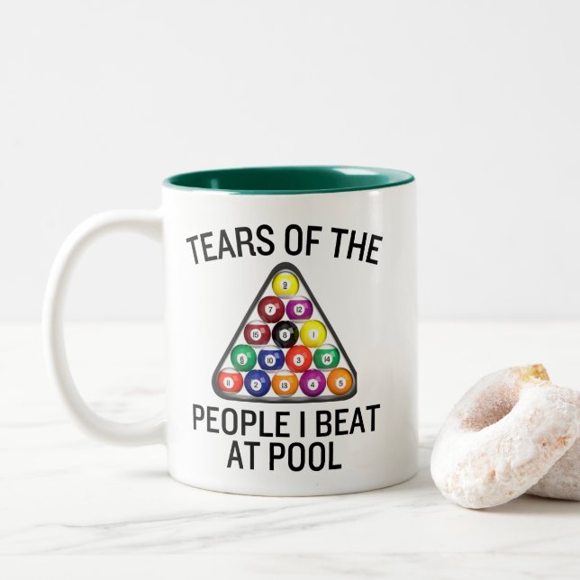 Caneca De Café Em Dois Tons Billiards Pool Player Mug (Com Donut)