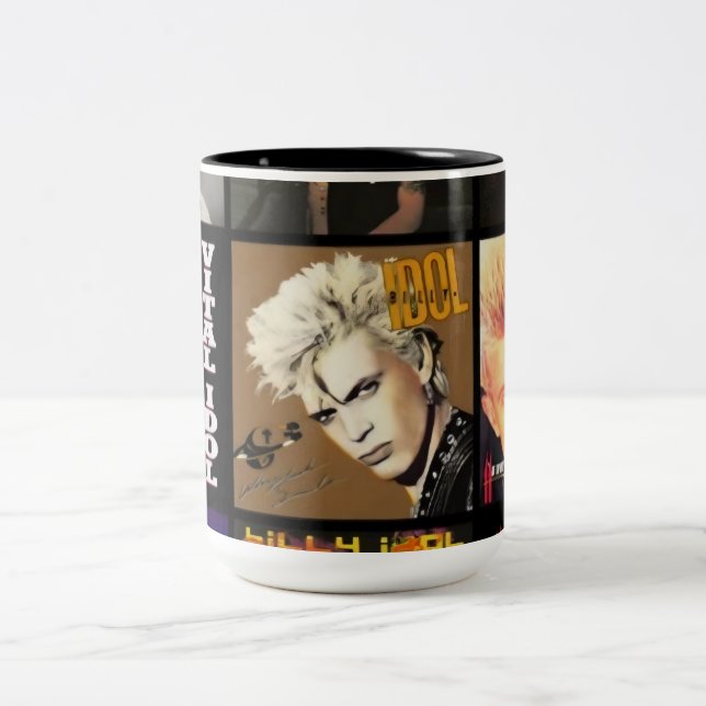 Caneca De Café Em Dois Tons Billy Idol (Centro)