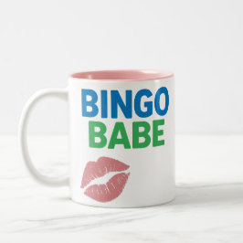 Caneca De Café Em Dois Tons Bingo Babe Bonito e Confidente Bingo Lover