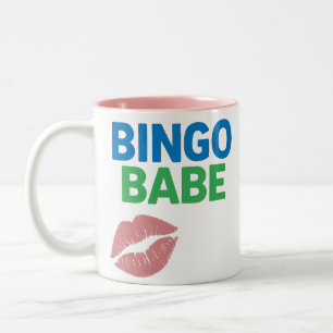 Caneca De Café Em Dois Tons Bingo Babe Bonito e Confidente Bingo Lover