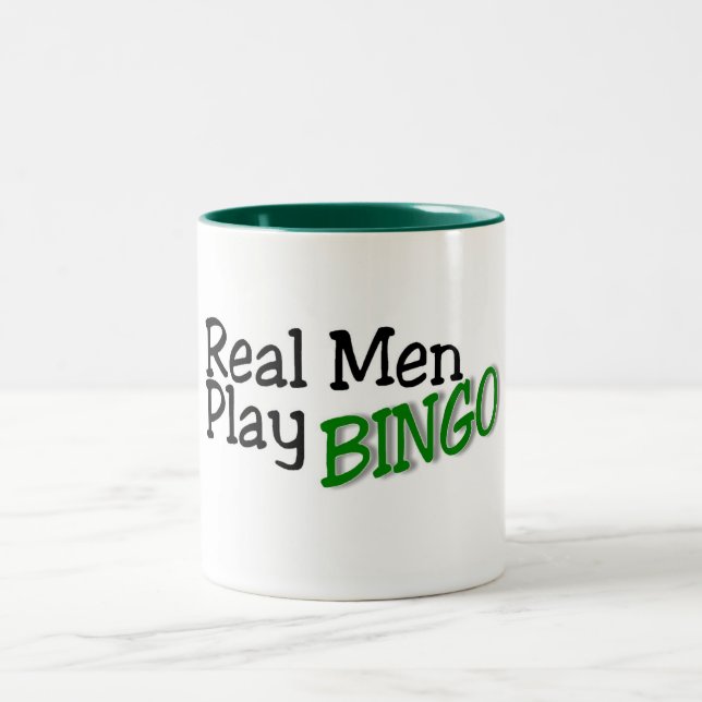 Caneca De Café Em Dois Tons Bingo real do jogo dos homens (Centro)