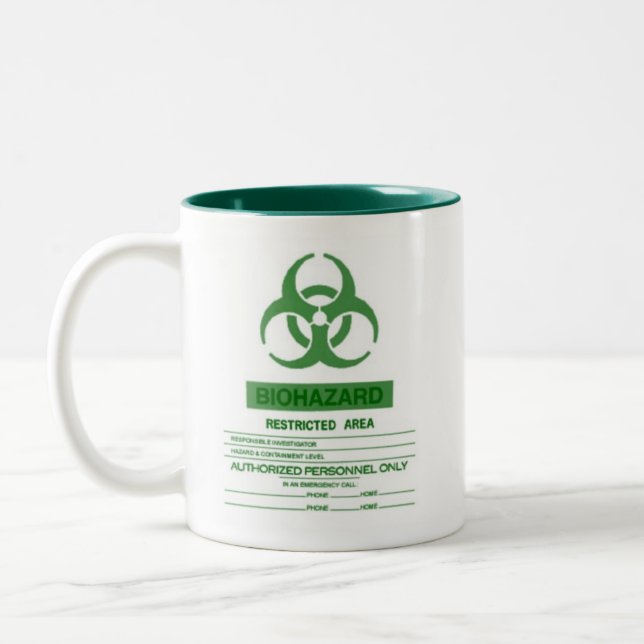 Caneca De Café Em Dois Tons Biohazard (Esquerda)