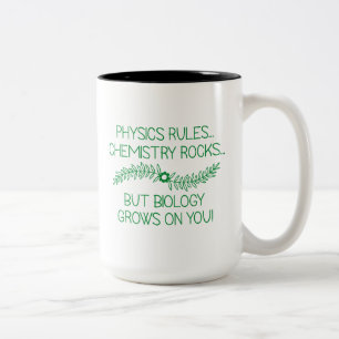 Caneca De Café Em Dois Tons Biologia Cresce Em Você