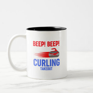 Caneca De Café Em Dois Tons Bipe! Bipe! Curling Takeout