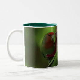 Caneca De Café Em Dois Tons Bird green_iphone
