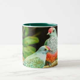 Caneca De Café Em Dois Tons Bird green_iphone