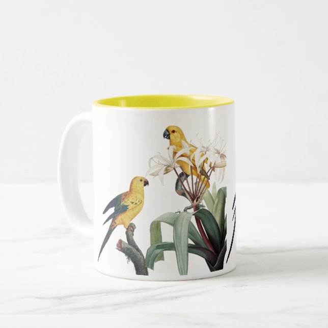 Caneca De Café Em Dois Tons Bird Love Mugs (Frente Esquerda)