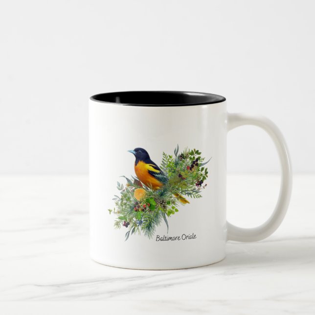 Caneca De Café Em Dois Tons Bird Mug Baltimore Oriole (Direita)