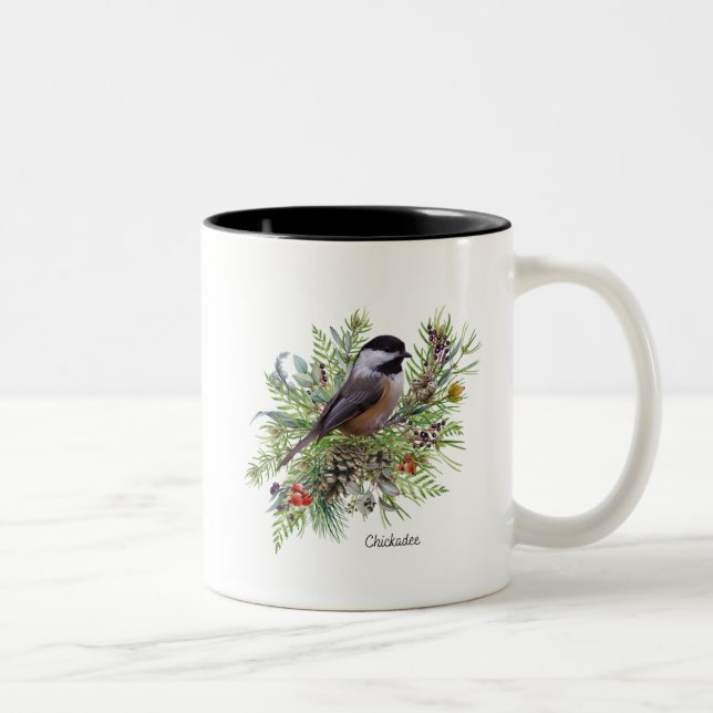 Caneca De Café Em Dois Tons Bird Mug Chickadee (Direita)