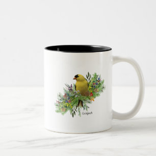 Caneca De Café Em Dois Tons Bird Mug Goldfinch