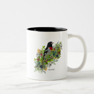 Caneca De Café Em Dois Tons Bird Mug Grosbeak