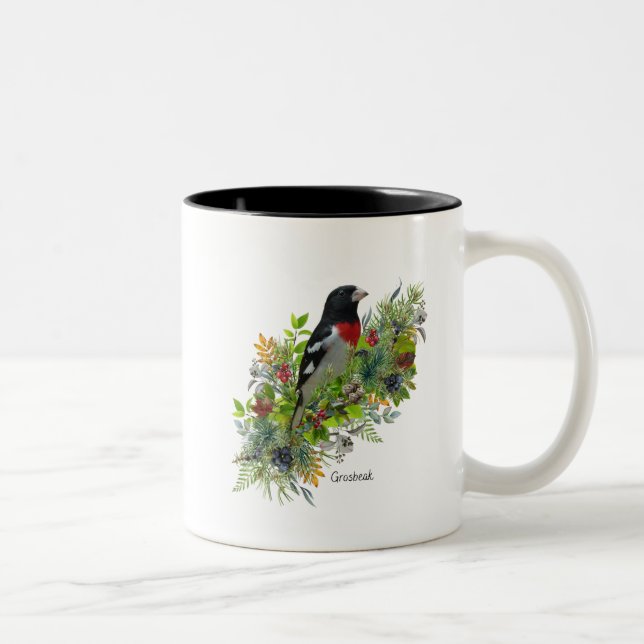Caneca De Café Em Dois Tons Bird Mug Grosbeak (Direita)