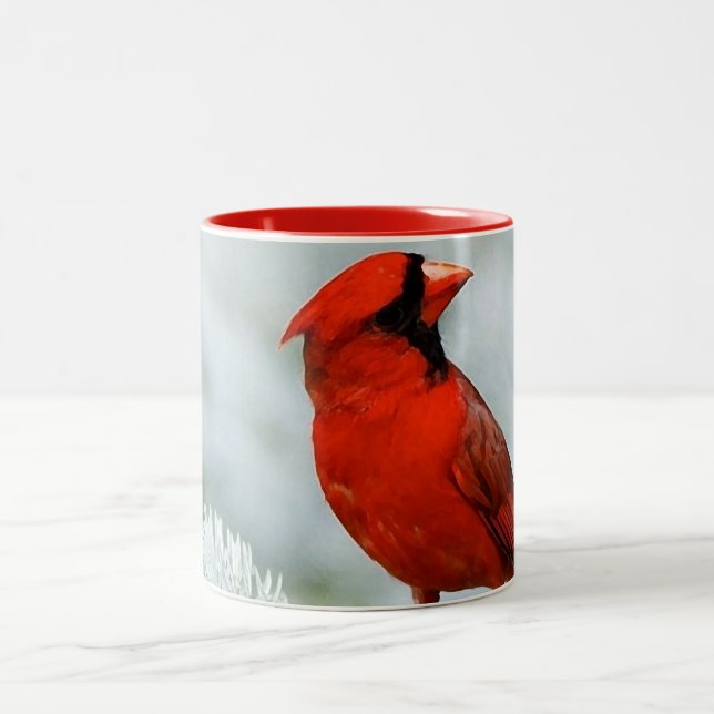 Caneca De Café Em Dois Tons Bird red_iphone (Centro)