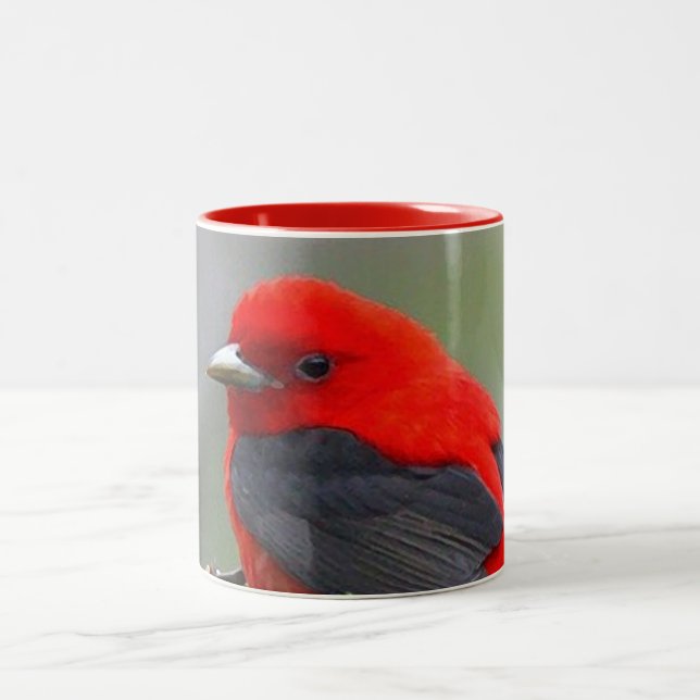 Caneca De Café Em Dois Tons Bird red_iphone (Centro)