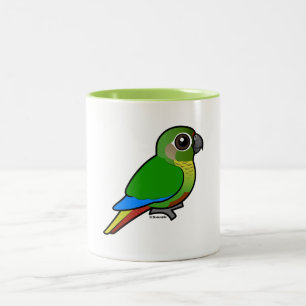 Caneca De Café Em Dois Tons Birdorable Marrom-inchou o Parakeet