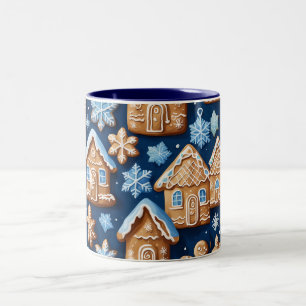 Caneca De Café Em Dois Tons Biscoitos de Natal homem de gengibre Festa de inve