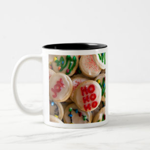 Caneca De Café Em Dois Tons Biscoitos festivos de Natal