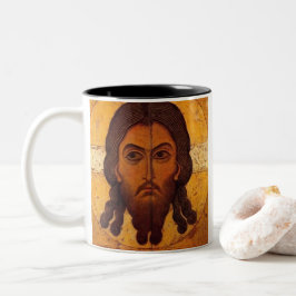 Caneca De Café Em Dois Tons Bizantino Ortodoxo Jesus Orador Coffee Mug