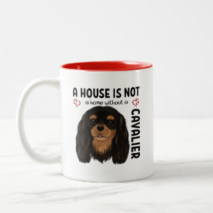 Caneca De Café Em Dois Tons Black and Tan Cavalier King Charles Spaniel