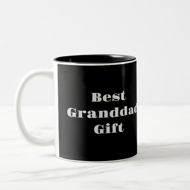 Caneca De Café Em Dois Tons Black Best Granddad Gift Mug (Esquerda)