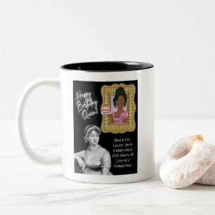 Caneca De Café Em Dois Tons Black Girl ama Jane comemora os 250 da Jane Austen
