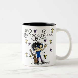 Caneca De Café Em Dois Tons Black Hair Boy Star