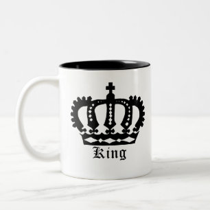 Caneca De Café Em Dois Tons Black King Crown on